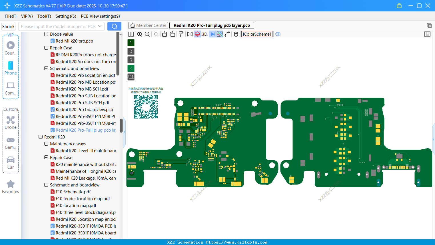 Xiaomi Redmi K20 Pro-Tail Plug Pcb Layer